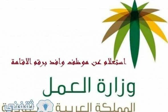 استعلام عن موظف وافد برقم الإقامة رقم الحدود من خلال وزارة العمل والتنمية السعودية