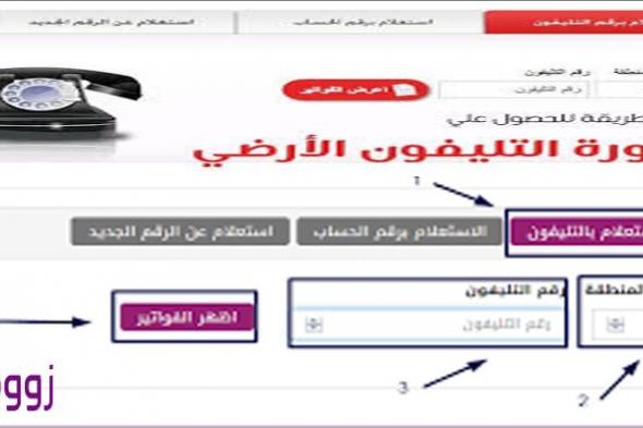 رابط الإستعلام عن فاتورة التليفون الأرضي شهر أغسطس 2019 وآخر موعد للسداد وطرق سدادها من المنزل...