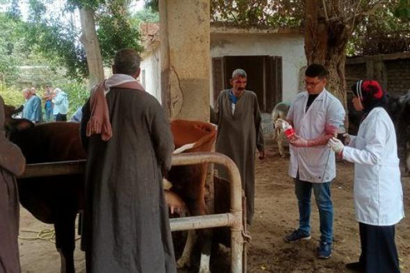 بيطري الجيزة يطلق قافلة بيطرية مجانية لتحصين الثروة الحيوانية والداجنة بوردان (صور)