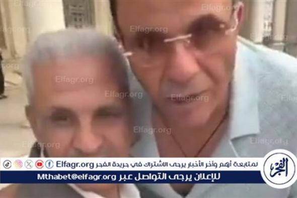 أول ظهور لشقيق محمد فؤاد بعد وعكته الصحية